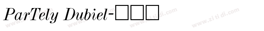 ParTely Dubiel字体转换